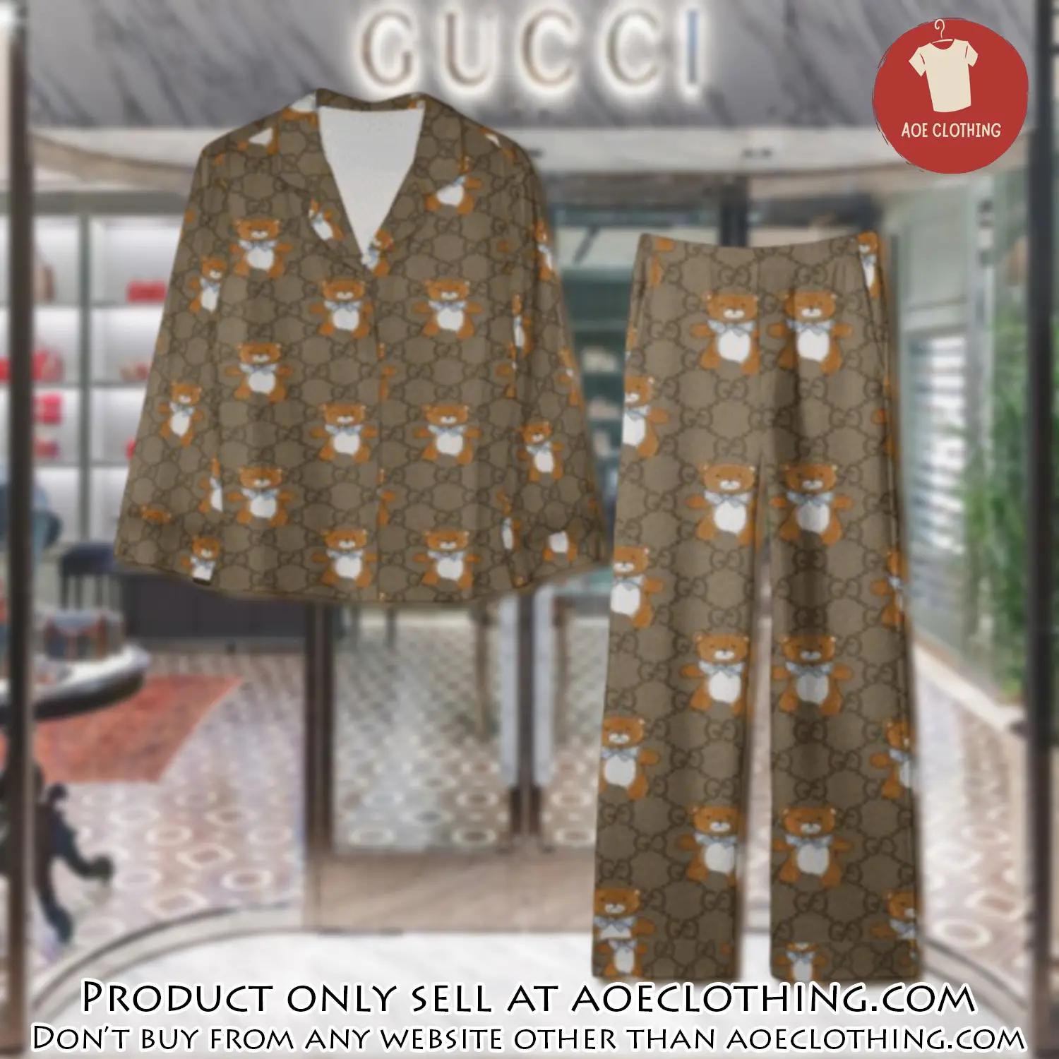 Trending luxury gc satin pajama set pjs1061 aoe2602790